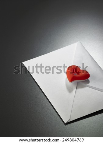 heart shape ornament on the letter