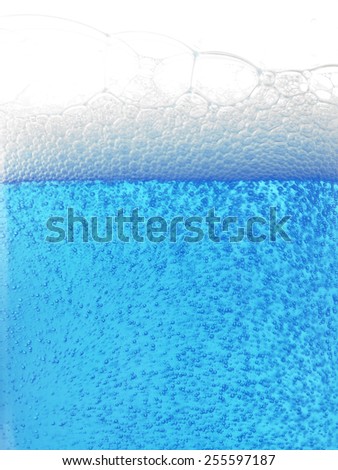 Blue foam bubbles background