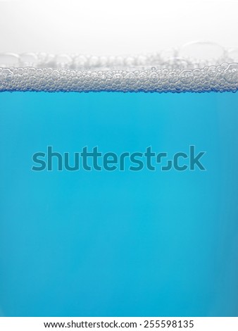 Blue foam bubbles background