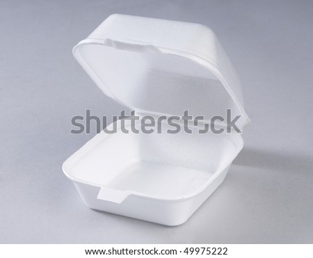 Styrofoam meal box.