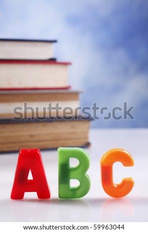 stock image of the abc and books