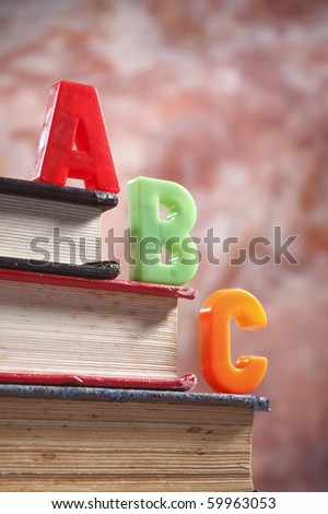 stock image of the abc on book