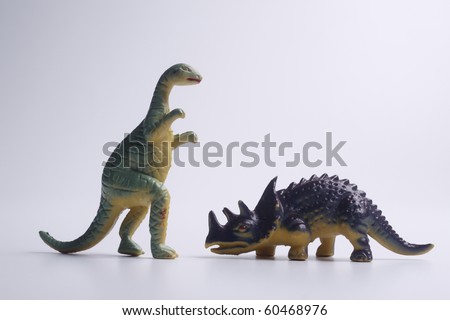 close up of the toy dinosaur