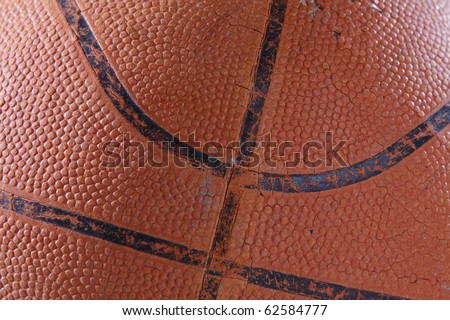 worn-out basketball ready to been thrown away
