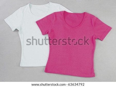 Set of women's blank tee-shirts ready to add your designs