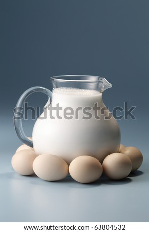 stock image of the milk and egg