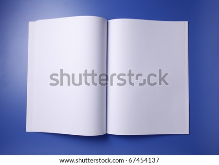 Drawing book isolated on the blue background.