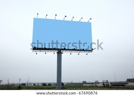 Blank billboard isolated on the highway.