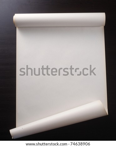 stock image of scroll of paper