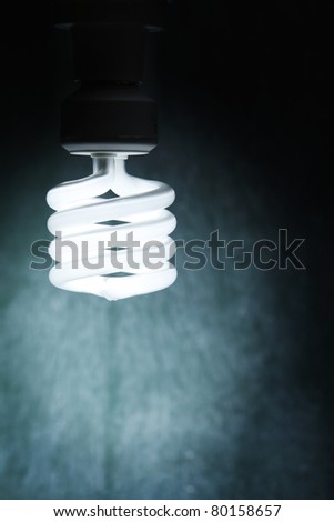 energy saver light by the black board