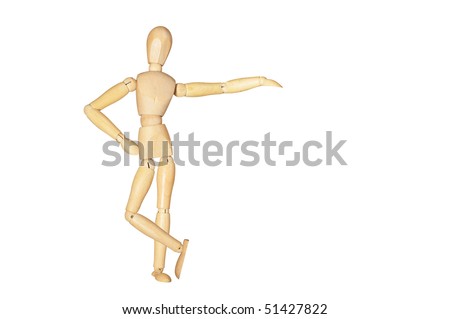 wooden figure poses