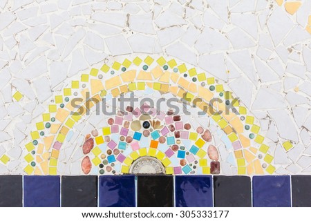 background Mosaic tiles from ceramic broken tile