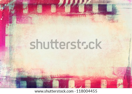 Computer designed high resolution grunge film frame with space for your text or image.