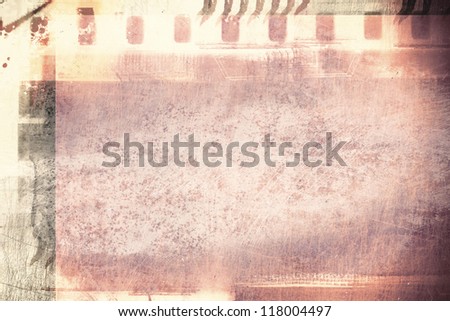 Computer designed high resolution grunge film frame with space for your text or image