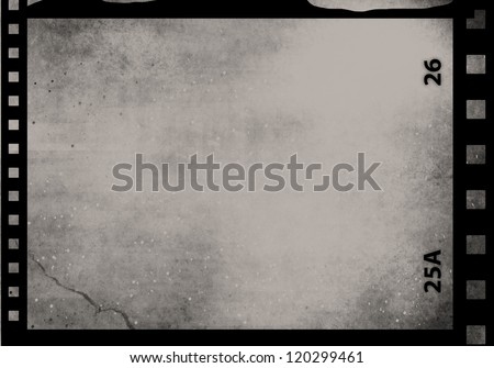 Blank grained film strip abstract grunge texture