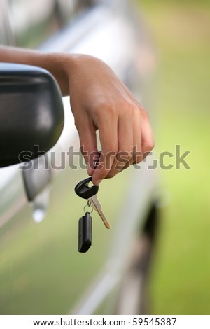 Car keys in a hand