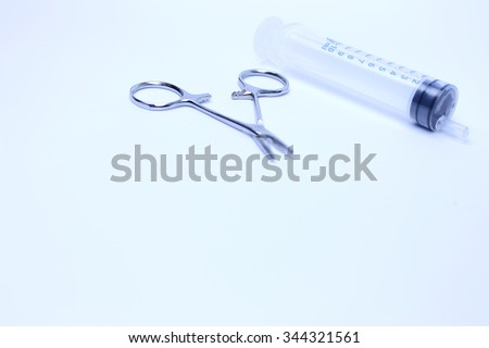 Plastic 10-milliliter syringe and micro needle holder