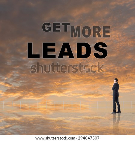 Get More Leads, text on the sky.