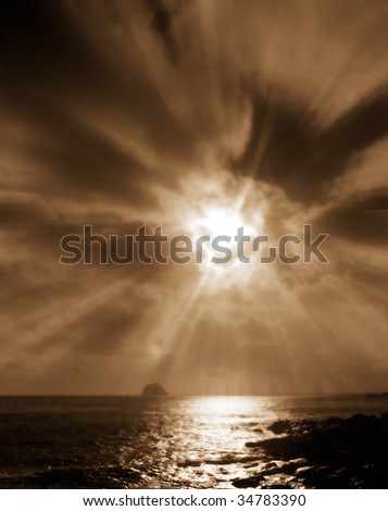 Here is an island with strong light effect.