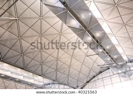 It is the interior architecture structure of Hong Kong International  Airport.