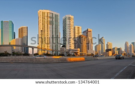 MIAMI FLORIDA, USA-MARCH 27: Massive ongoing construction projects in downtown and Brickell areas on March 27, 2013 among the increasing demand of luxury real estate