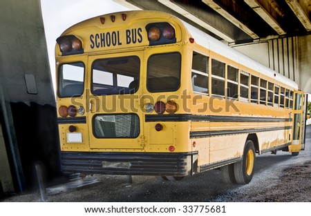 School bus is taking the kids back to school