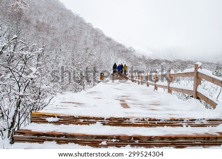Snow season in China, Huang-long national park