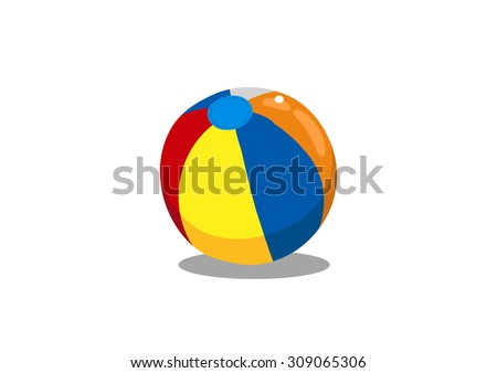 beach ball cartoon vector
