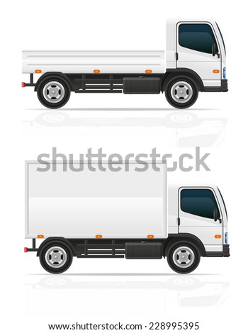 small truck for transportation cargo vector illustration isolated on white background small truck for transportation cargo vector illustration isolated on white background