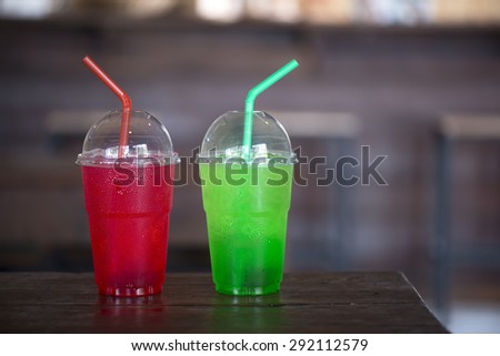 Red and Green Plastic Cups