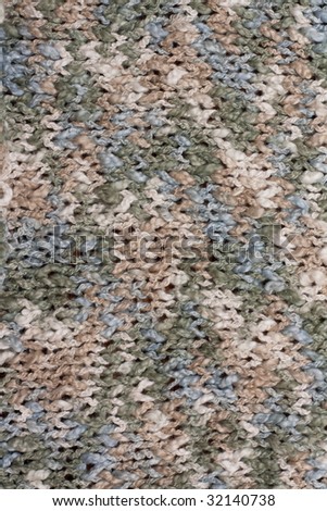 Background from knitted fabrics by woolly thread