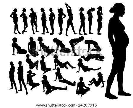pregnant lady silhouette. Silhouettes Of Pregnant Women