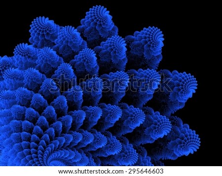Fractal waves. Composition of fractal sine waves and color with metaphorical relationship to design, mathematics and modern technologies.Shiny decoration for