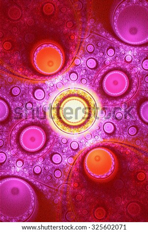 Fractal lace. Fractal circle. Fractal art background for creative design. Decoration for wallpaper desktop, poster, cover booklet. Abstract texture. Psychedelic. Print for clothes, t-shirt.