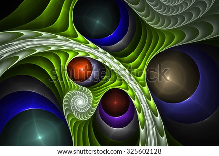 Fractal spiral. Fractal art background for creative design. Decoration for wallpaper desktop, poster, cover booklet. Abstract texture. Psychedelic. Print for clothes, t-shirt.