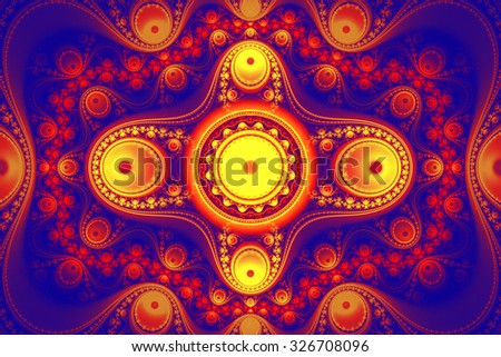 Abstract texture. Fractal art background for creative design. Decoration for wallpaper desktop, poster, cover booklet. Abstract texture. Psychedelic. Print for clothes, t-shirt.