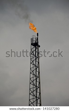Fire on the rig mast