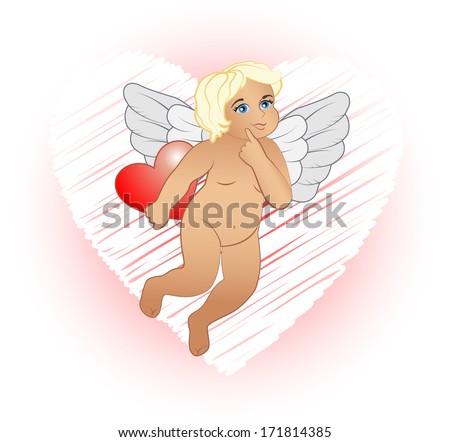 angel; Valentine\'s day; a holiday; Valentine\'s day; baby