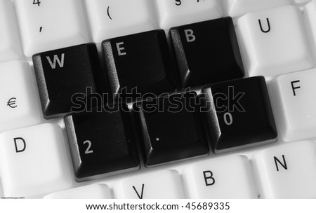 Web 2.0 phrase on a keyboard