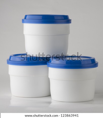 container used as model for packaging graphic design