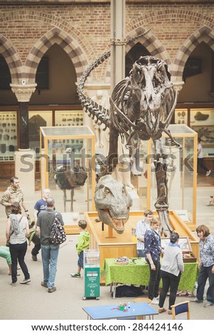 OXFORD - UK, MAY 26: Famous Oxford University Museum of Natural History, is a museum displaying many of the University of Oxford\'s natural history specimens, located on Parks Road in Oxford, England.