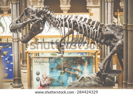 OXFORD - UK, MAY 26: Famous Oxford University Museum of Natural History, is a museum displaying many of the University of Oxford\'s natural history specimens, located on Parks Road in Oxford, England.