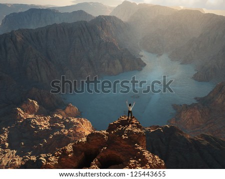 man on the edge of a cliff