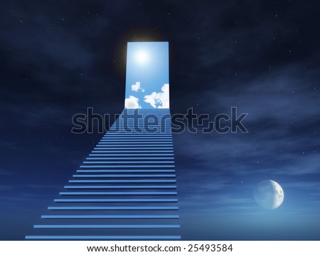 stock photo : Staircase to heaven