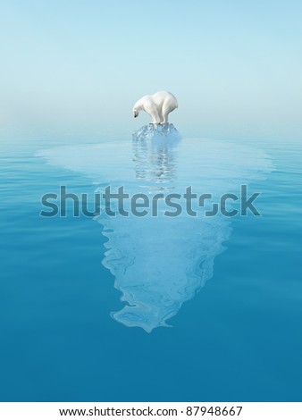last polar bear on iceberg
