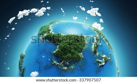 tropical paradise, aerial view