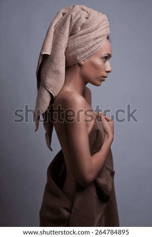 Wrapped in towel