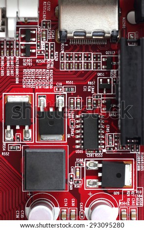 detailed close-up of computer chip