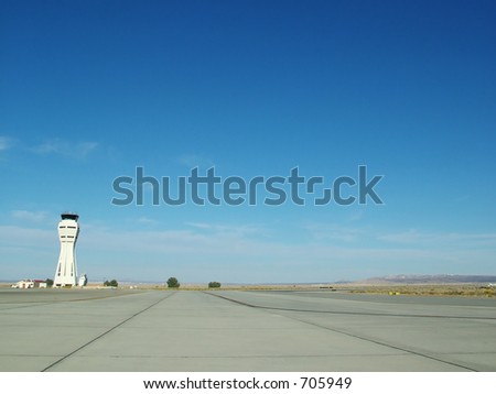 Desert Airport Runway and Tower