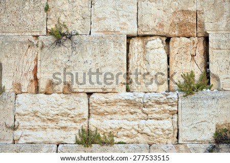 the Western wall in Jerusalem